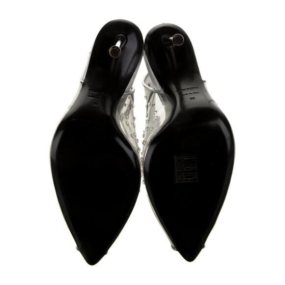 TOM FORD Pvc Crystal Embellishments Slingback Sandals -  38 Us 8 Silver - Picture 4 of 4